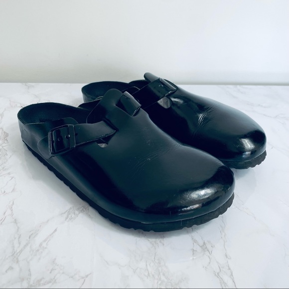 Birkenstock Shoes - Birkenstock’s Black Iridescent Boston Clog 40 REG